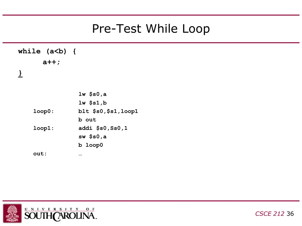 pre test while loop