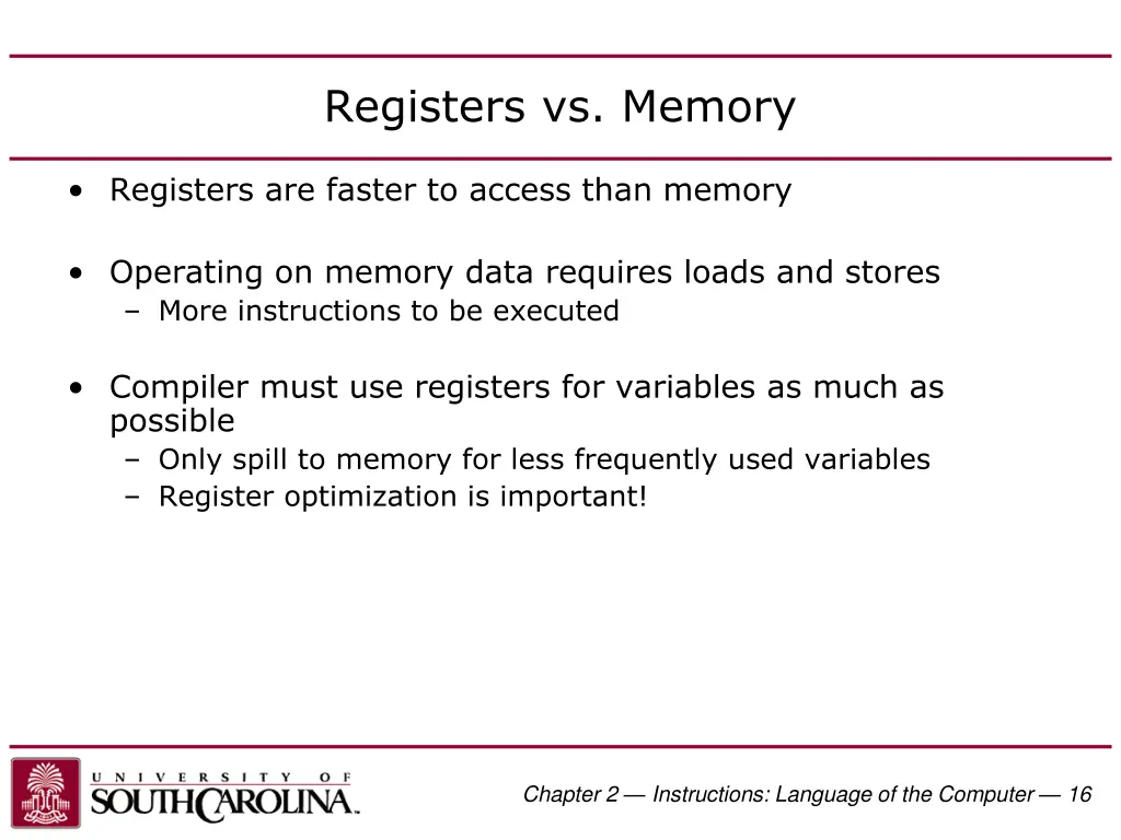 registers vs memory