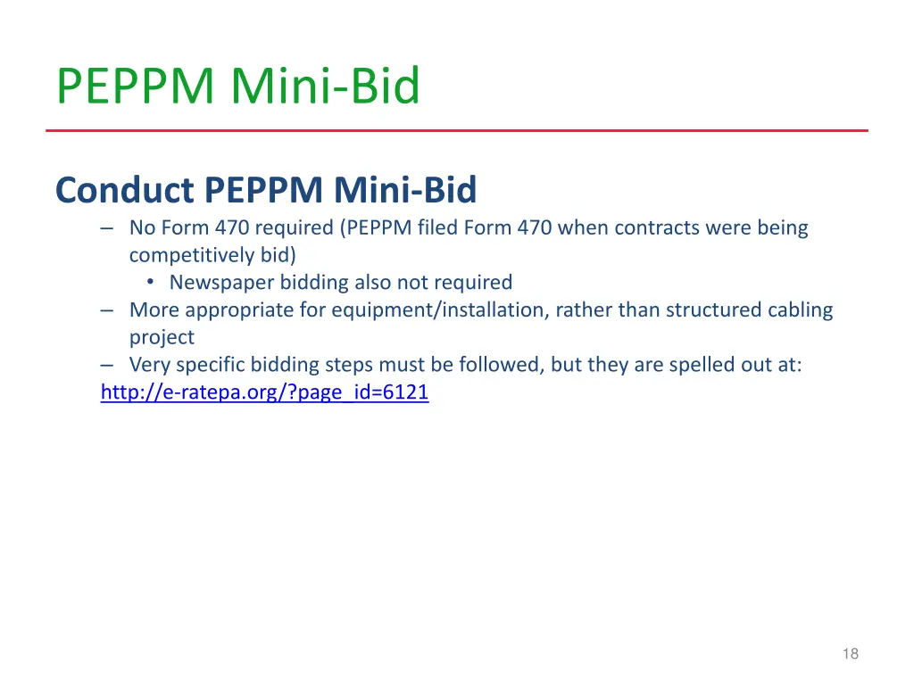 peppm mini bid