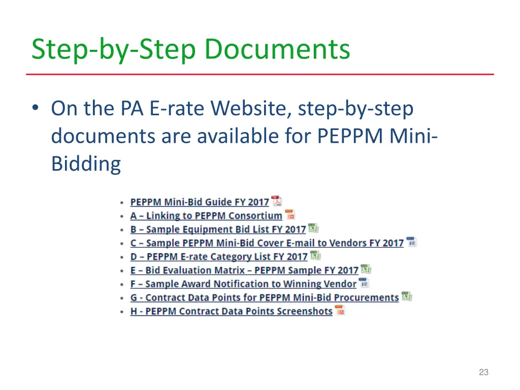 step by step documents