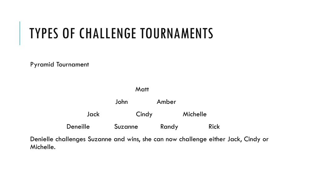 types of challenge tournaments 4