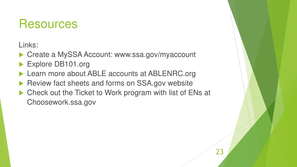 resources