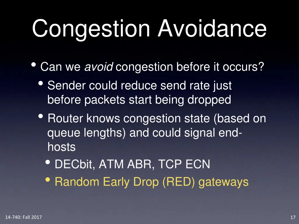 congestion avoidance