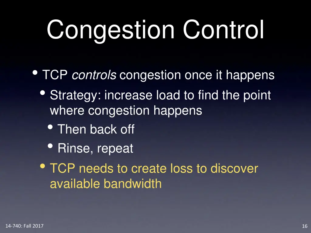 congestion control