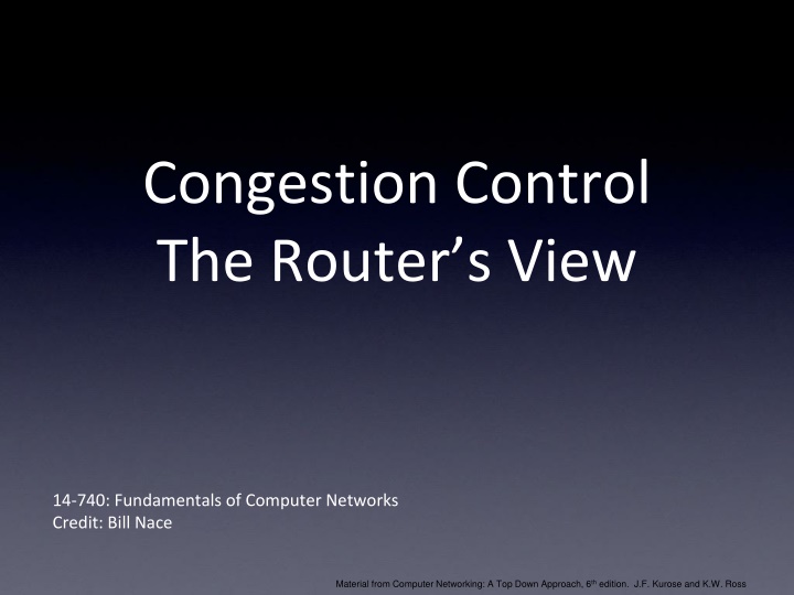 congestion control the router s view