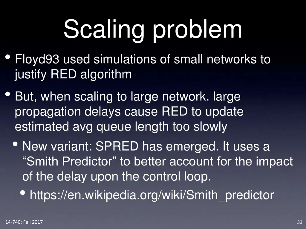 scaling problem floyd93 used simulations of small