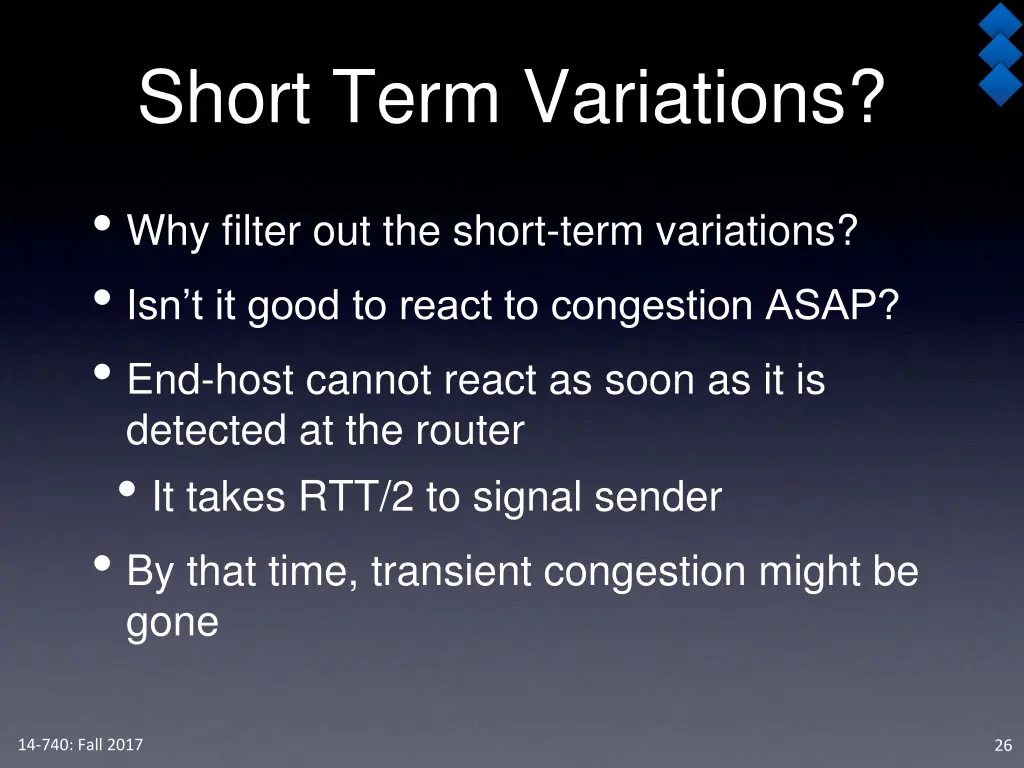 short term variations