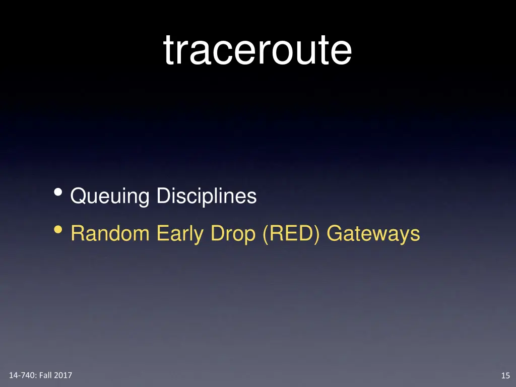 traceroute 1