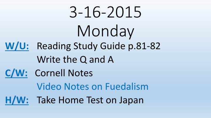 3 16 2015 monday
