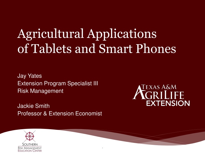 agricultural applications of tablets and smart