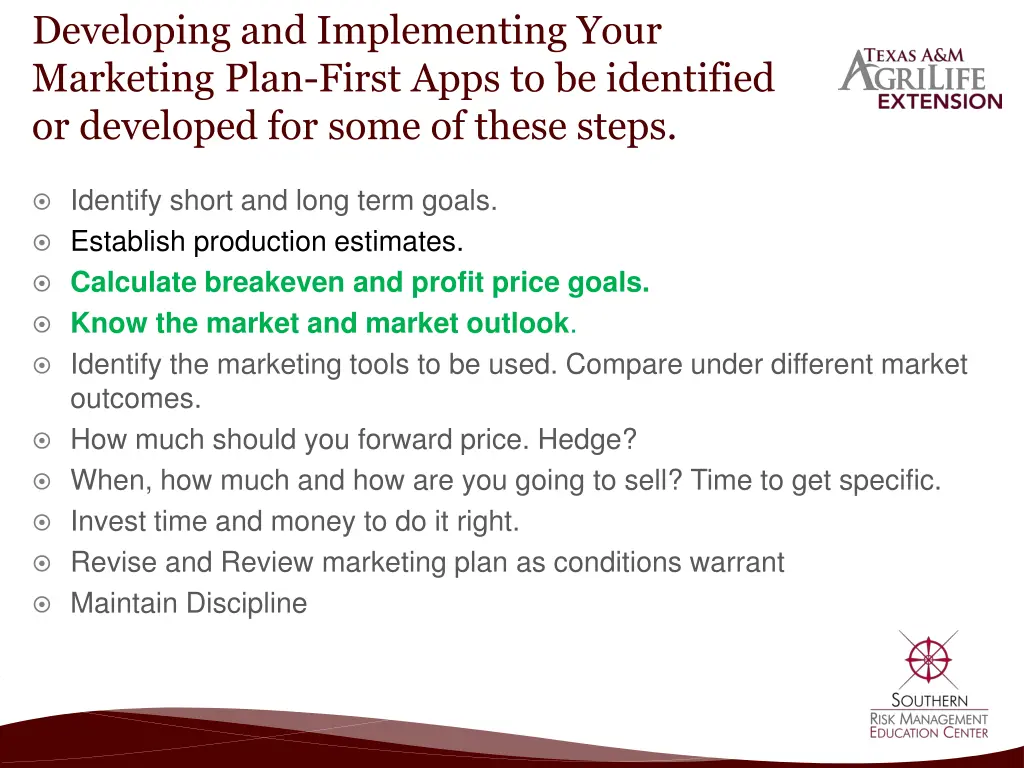 developing and implementing your marketing plan