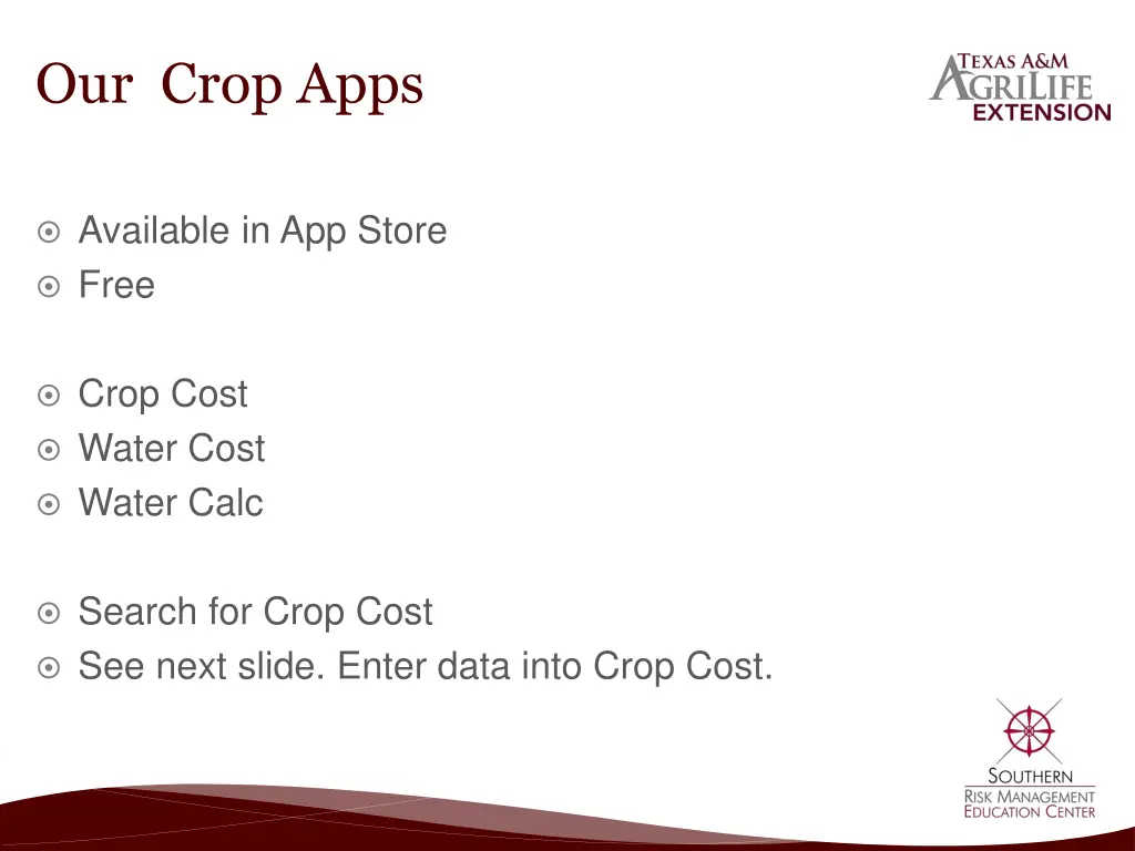 our crop apps
