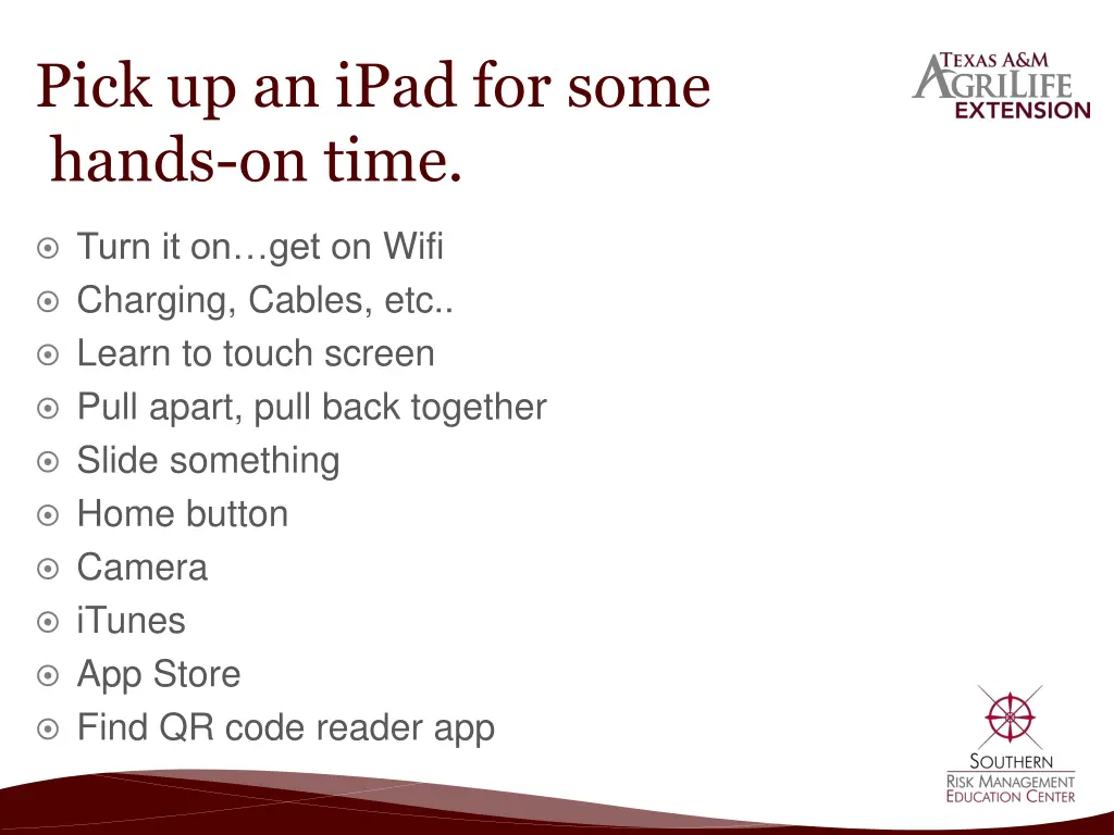 pick up an ipad for some hands on time