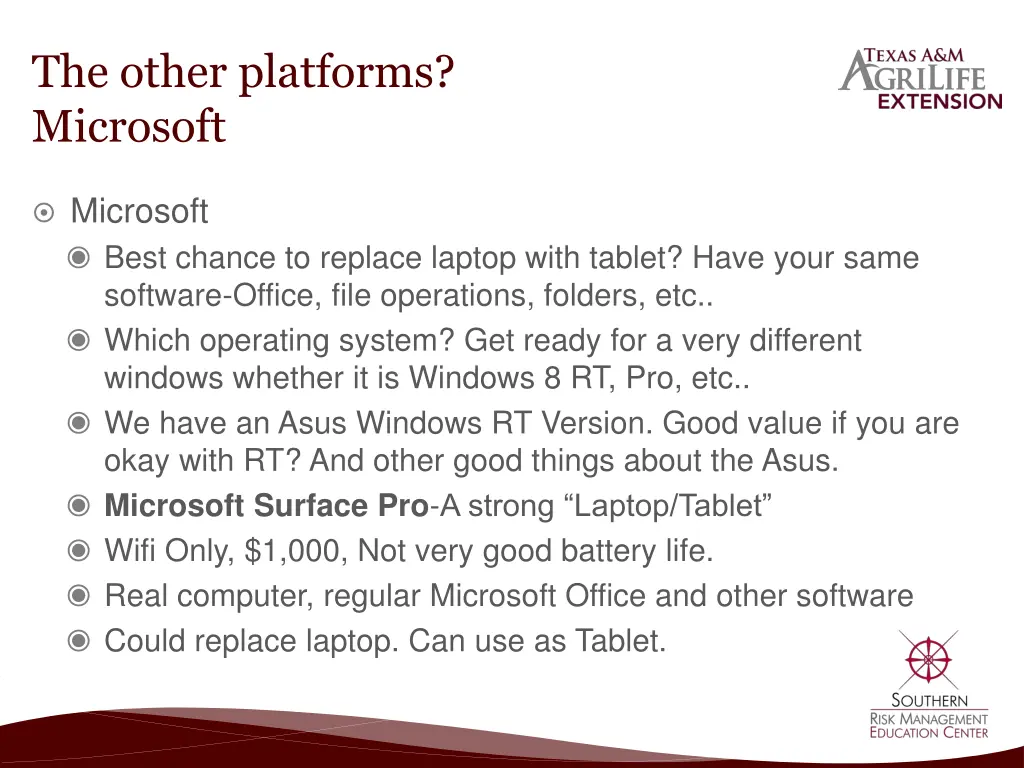 the other platforms microsoft