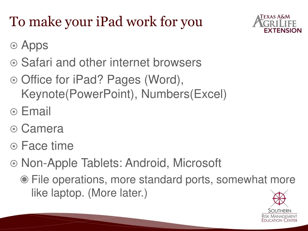 to make your ipad work for you