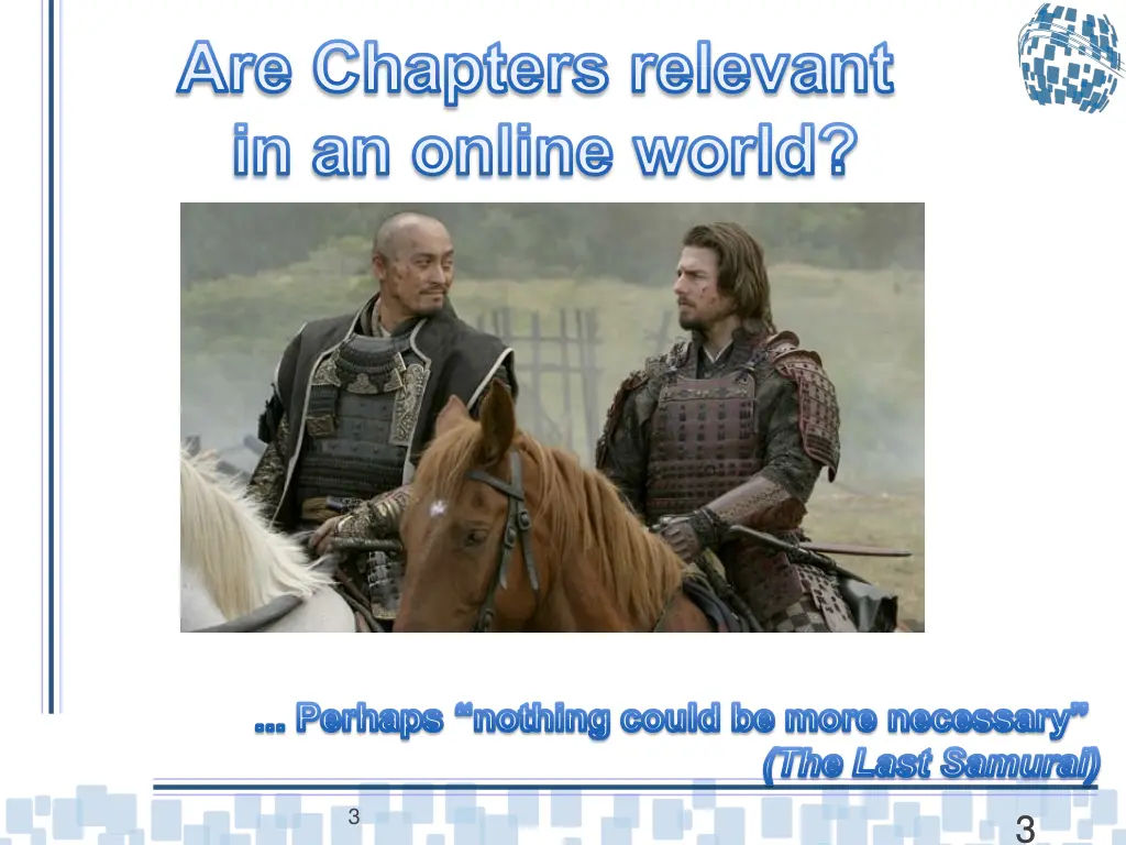 are chapters relevant in an online world