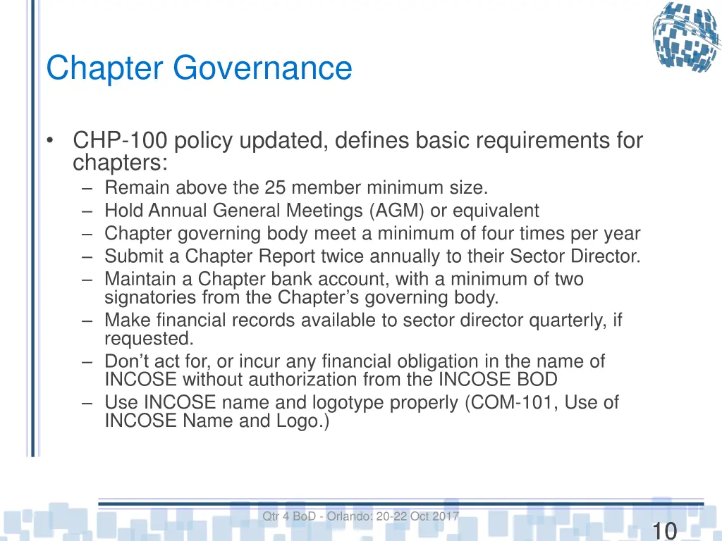 chapter governance