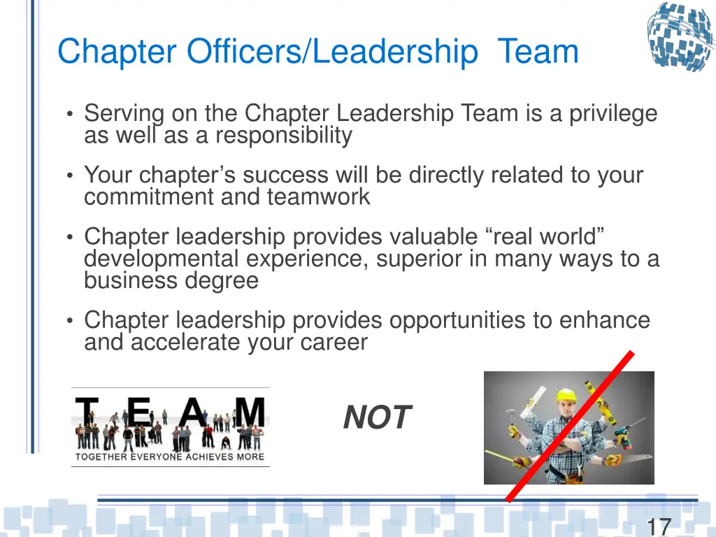 chapter officers leadership team