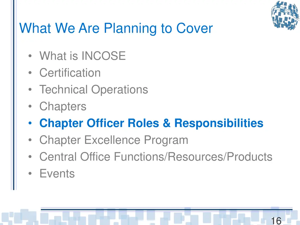 what we are planning to cover 1