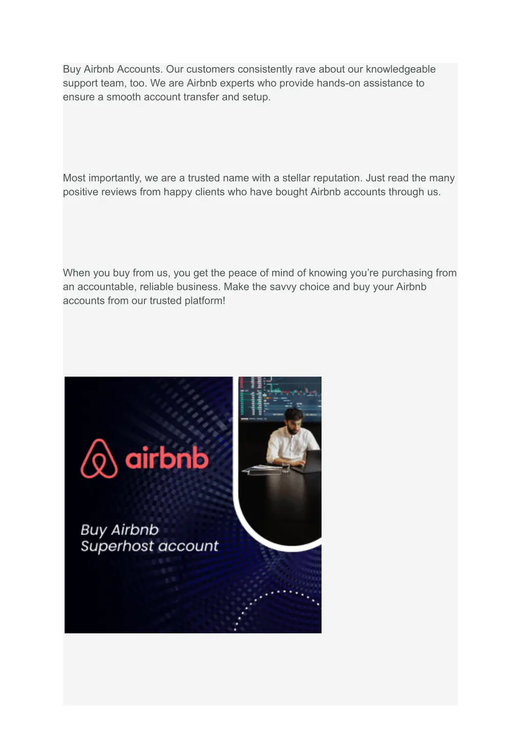 buy airbnb accounts our customers consistently