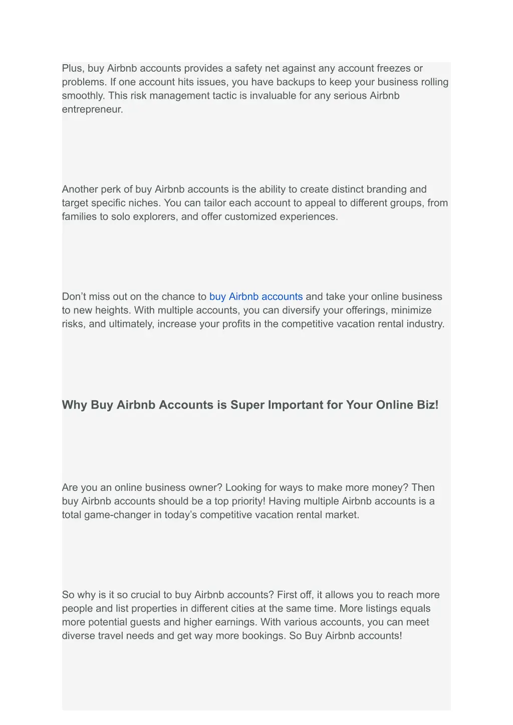 plus buy airbnb accounts provides a safety