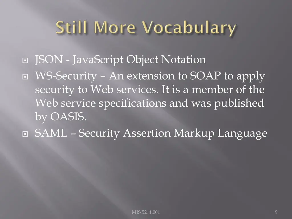 json javascript object notation ws security