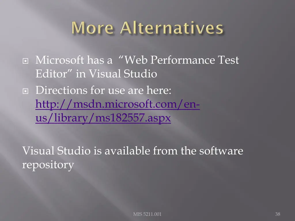microsoft has a web performance test editor