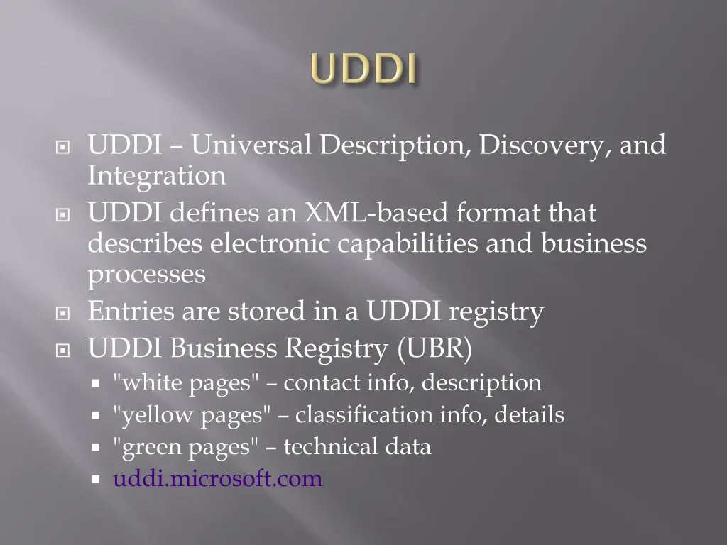 uddi universal description discovery