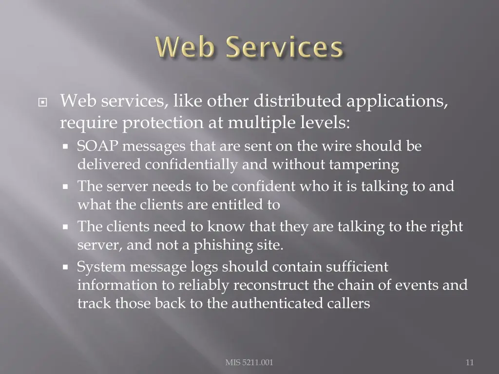web services like other distributed applications