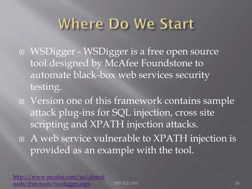 wsdigger wsdigger is a free open source tool