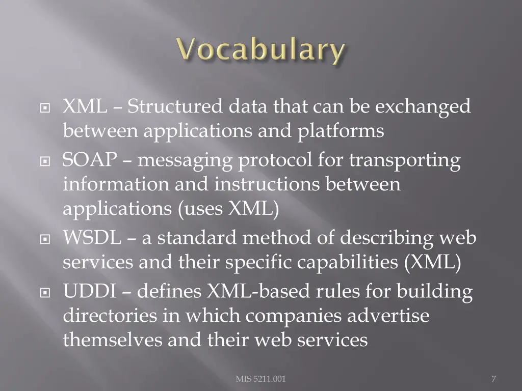 xml structured data that can be exchanged between