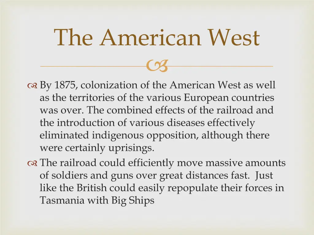 the american west