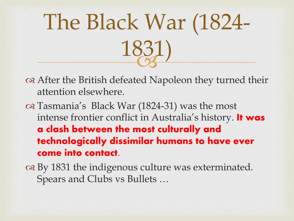 the black war 1824 1831