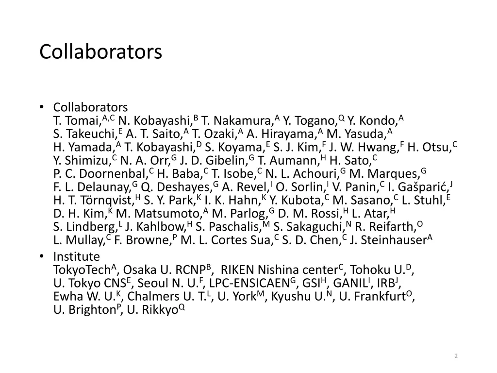collaborators