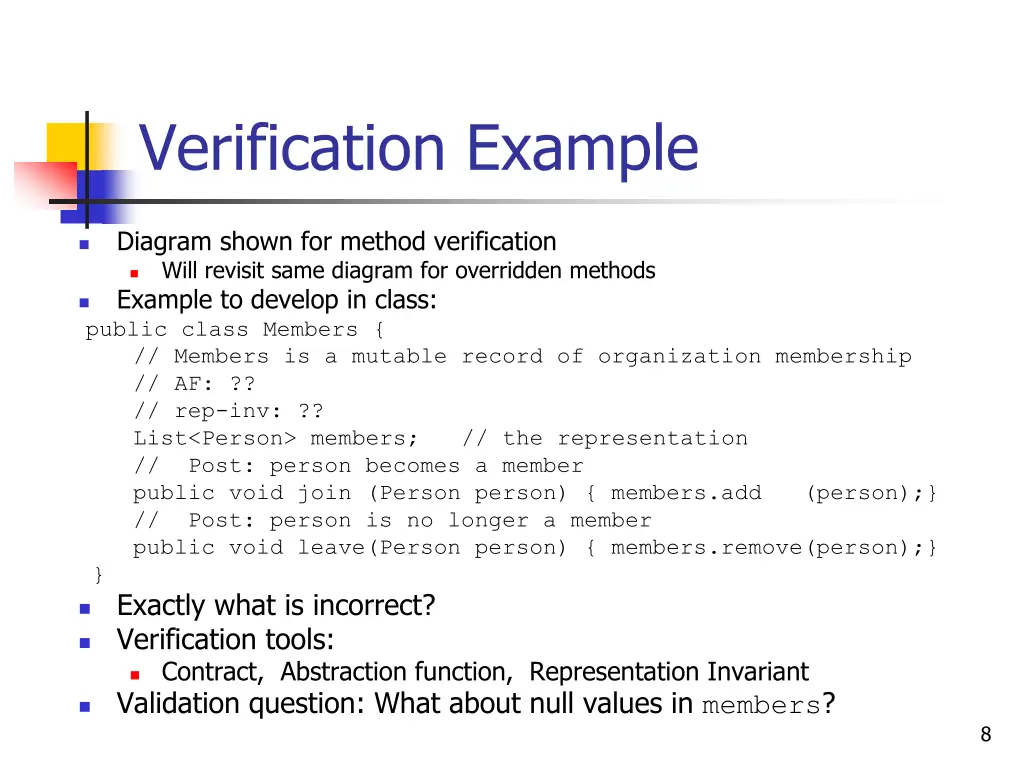 verification example