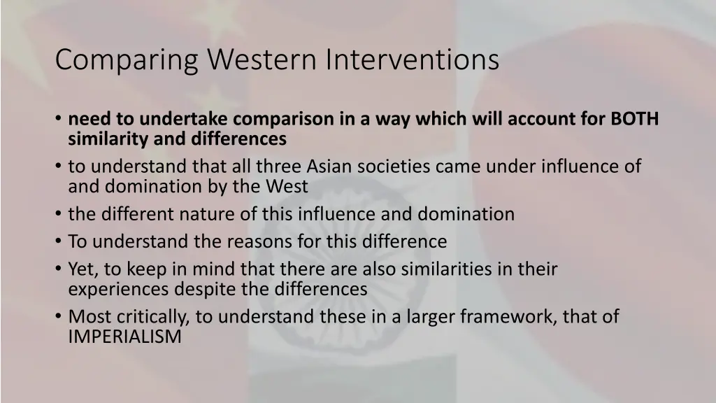 comparing western interventions