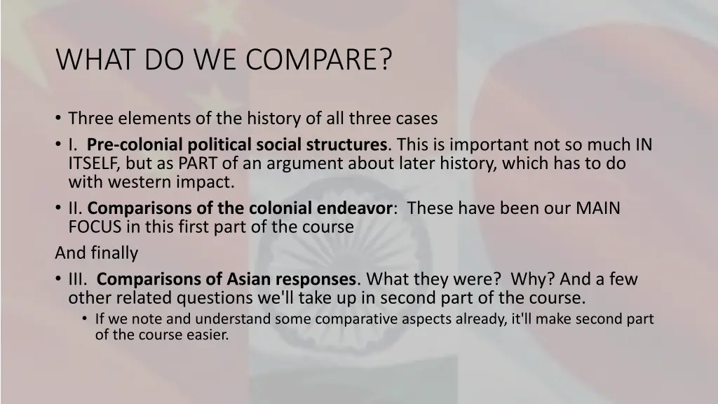 what do we compare