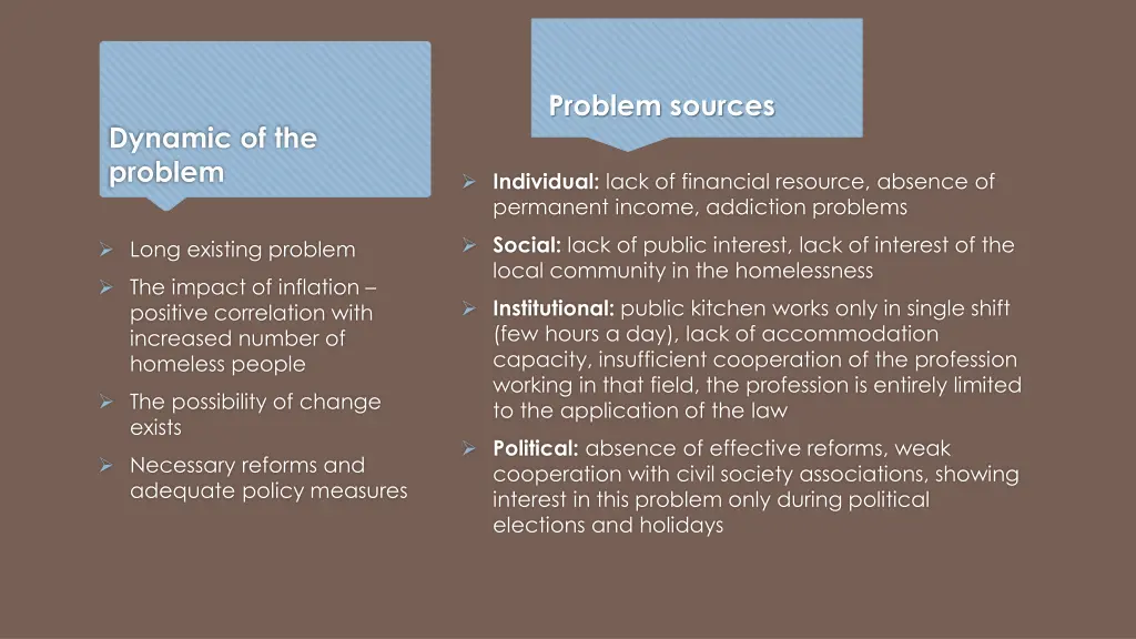 problem sources