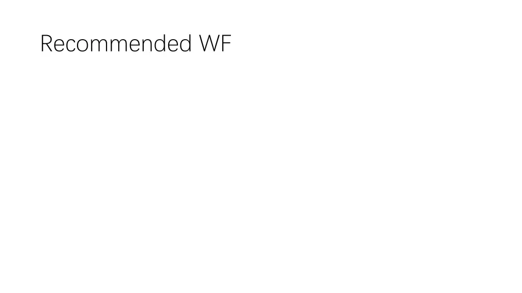 recommended wf
