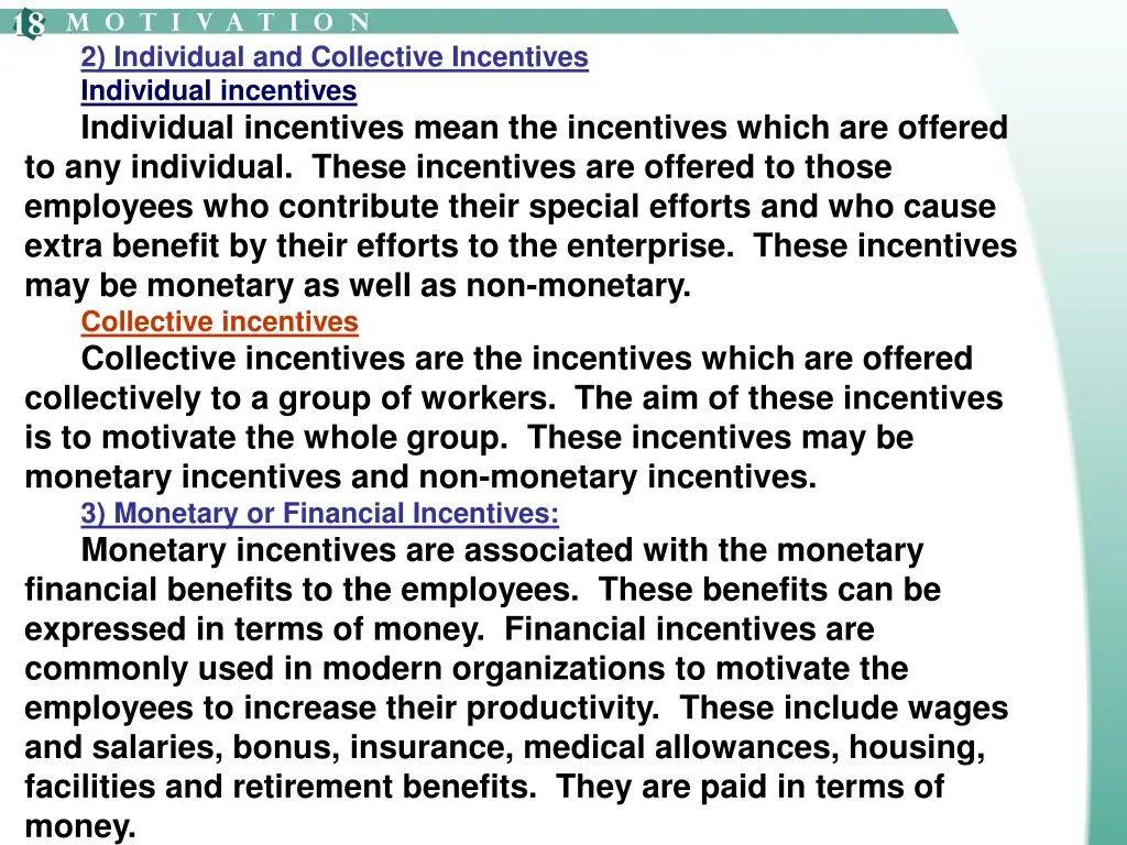 2 individual and collective incentives individual