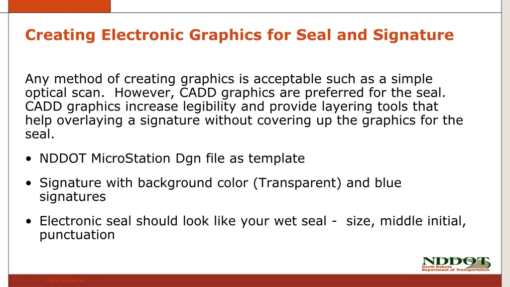 creating electronic graphics for seal