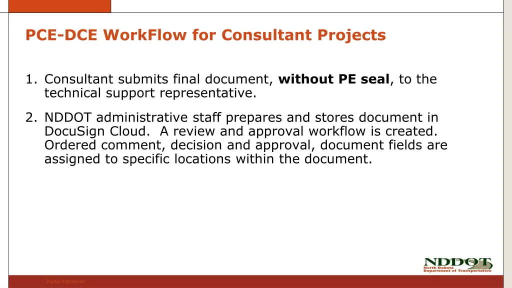 pce dce workflow for consultant projects