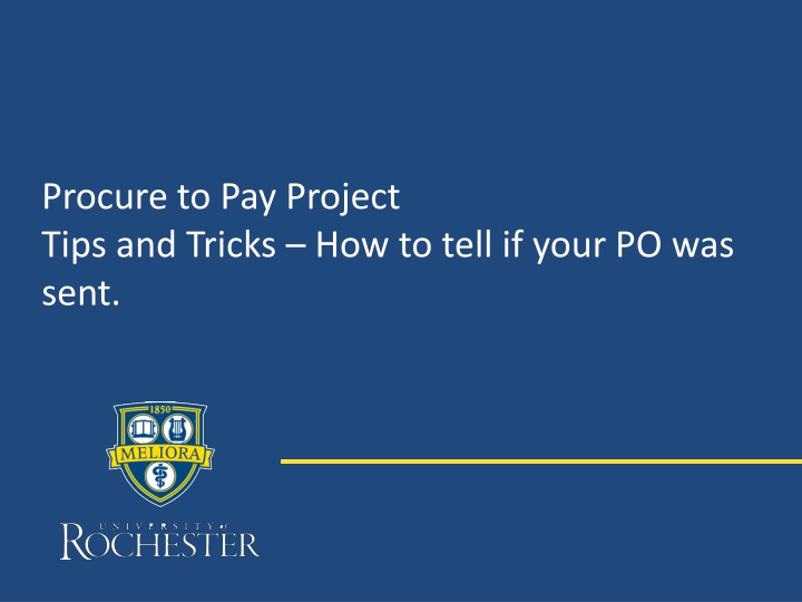 procure to pay project tips and tricks