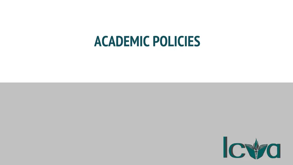 academic policies