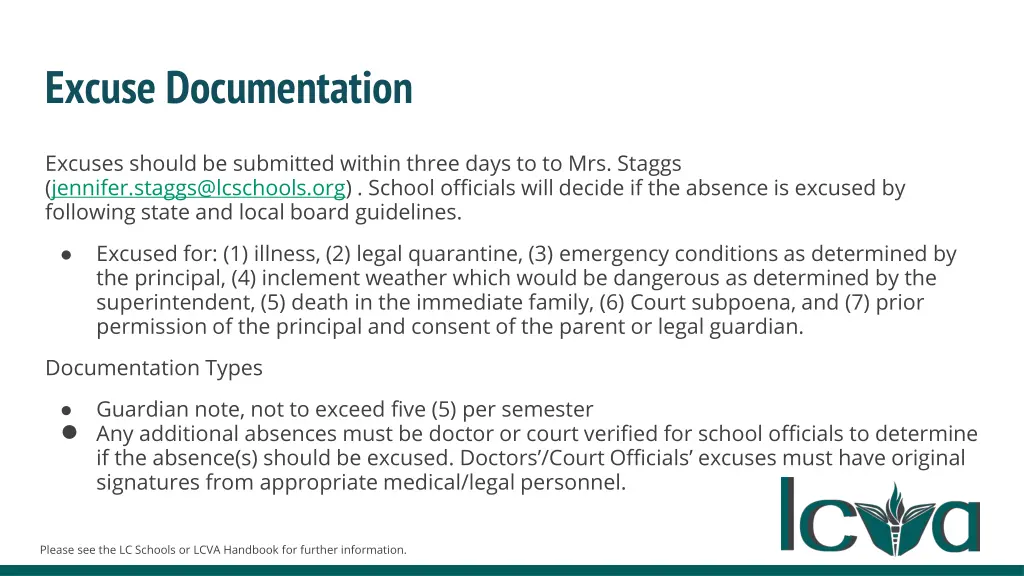 excuse documentation