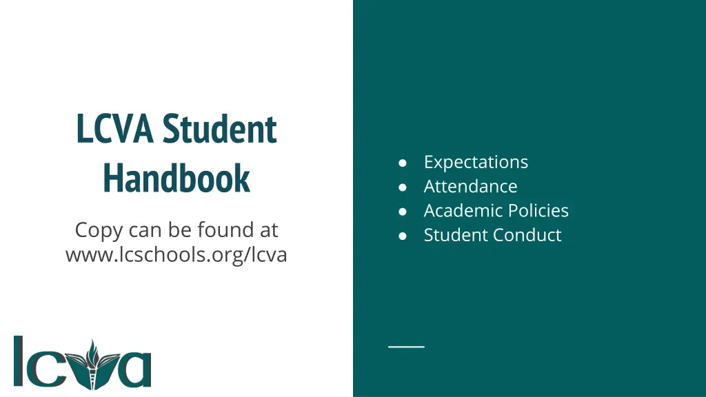 lcva student handbook