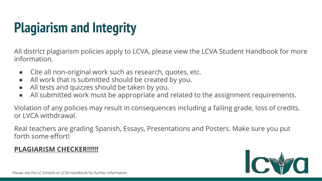 plagiarism and integrity