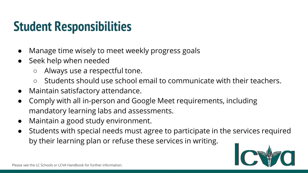 student responsibilities