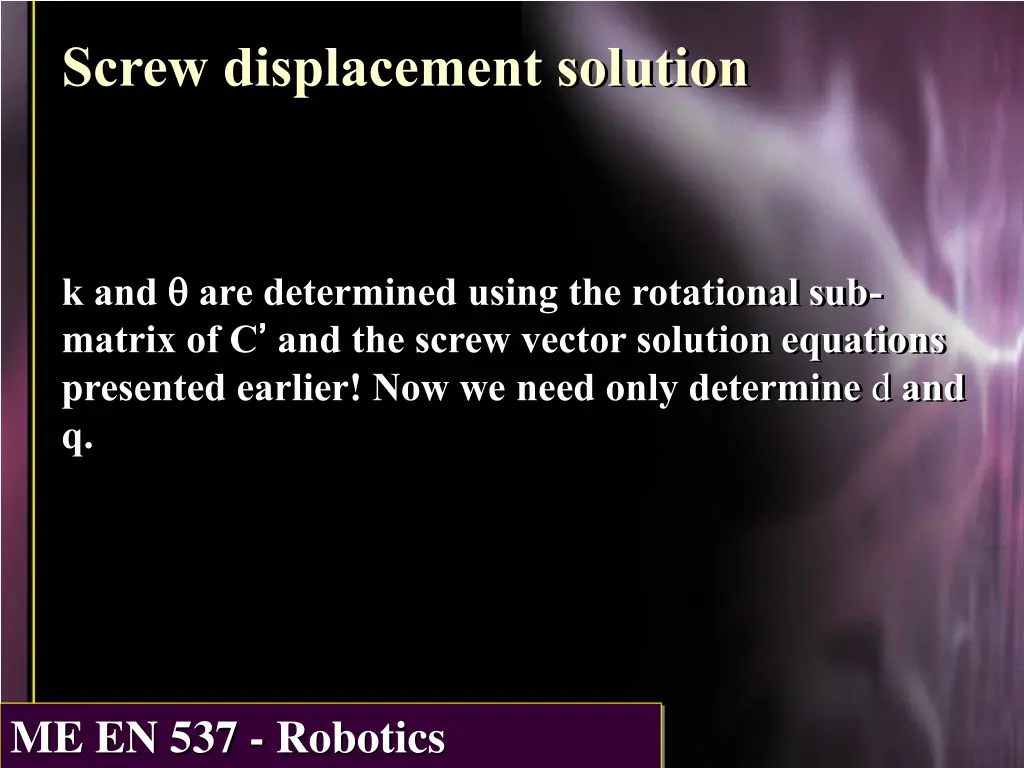 screw displacement solution 2