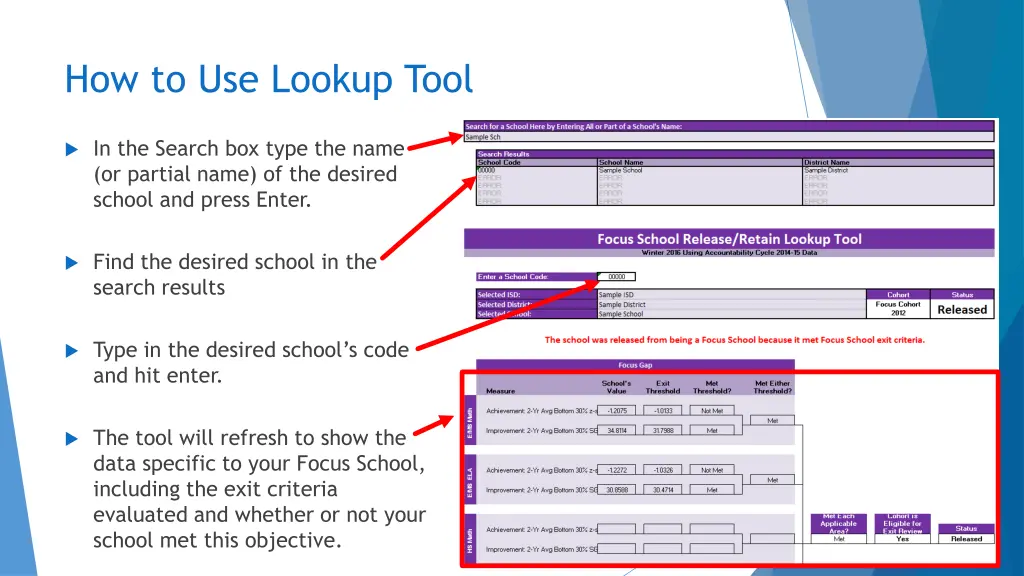 how to use lookup tool